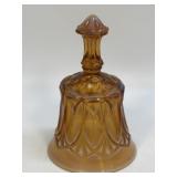 Vintage Fenton Bell Amber Cameo Opalescent Glass