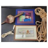(T) Tote and Contents Including Braided Rope,