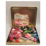 Whitmans Tin full of Embroidery Thread as