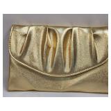 NWOT Metallic Gold Clutch as Pictured