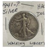1941 P Walking Liberty Silver Half Dollar