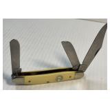 Owl Head Three Blade Stockman Pocket Knife in