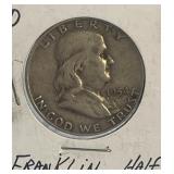 1954 D Silver Franklin Half Dollar