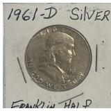 1961 D Silver Franklin Half Dollar