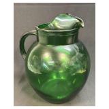 Vintage Emerald Green Ball Jar 9.25"