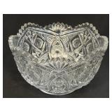 7" Clear Cut Glass With Sawtooth Edge