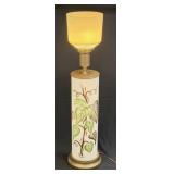 (T) Vintage Gold Trim 27.75" White Table Lamp