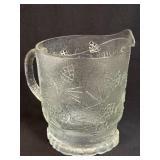 Vintage Tiara Ponderosa Glass Pitcher 68 oz Pine