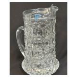 Vintage Riekes Crisa Clear Crystal Pitcher 9"