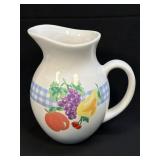 Vintage Riviera Van Beers Fruits Pitcher - 9"