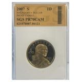 2007 S Sacagawea Dollar Proof Cameo