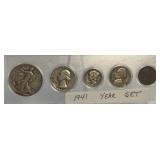1941 Year Set of Coins