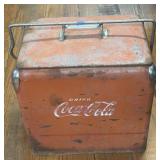 (T) Early Coca-Cola Cooler with Opener 17"