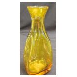 Blenko Amber Glass Vase 7"