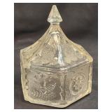 Indiana Glass Colonial Star & Eagle Candy Dish