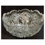L E Smith Hobstar Clear Crystal Pressed Glass