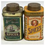 Vintage Salt And Pepper Shakers As Pictured Metal