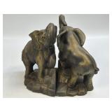 S.C.C. 1975 Cast Metal Elephant Bookends