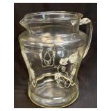 Vintage Bartlett Collins Glass Pitcher With
