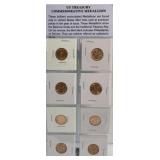 Set of 8 US Treasury Medallions