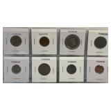 Set of 8 Foreign Coins as Pictured