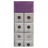 Set of 8 Brilliant Uncirculated Roosevelt Dimes