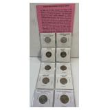 Set of 10 Westward Journey Nickels