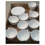 (B) 15 Pieces of Milk Glass as Pictured