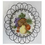Vintage Hand Painted Ceramic Plate in Decorative