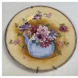 Norleans Signed Porcelain Plate Purple Pink
