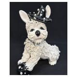 Vintage Hand Painted Spaghetti Noodle Black White