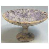 Vintage Marble Pedestal Candy Dish 4" Tall