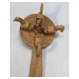 Early Handmade Wooden Chicken Toy As Pictured