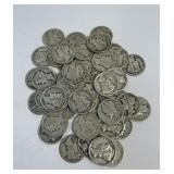 (1) Roll of Mercury Dimes 50 Total assorted Dates