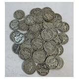 (1) Roll of Mercury Dimes 50 Total assorted Dates