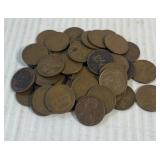 (1) Bag Containing 50 Wheat Head Pennies (1) Roll