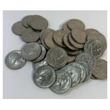 Full Roll of 1965-1968. Washington Clad Quarters