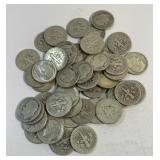 (1) Roll of Roosevelt Dimes assorted Dates 90%