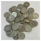 (1) Roll of Roosevelt Dimes assorted Dates 90%