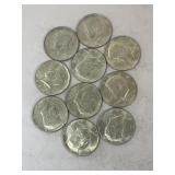 (10) Kennedy Half Dollars 1964ï¿½s 90% Silver most