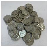 (50) Pre-1964 Roosevelt Dimes 40% Silver