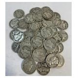 (1) Roll of Mercury Dimes 50 Total Assorted Dates