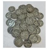 (1) Roll of Mercury Dimes 50 Total Assorted Dates