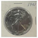 1991 American Eagle 1 Ounce Fine Silver One