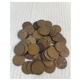 (1) Bag Containing 50 Wheat Head Pennies (1) Roll