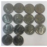 (14) Kennedy Half Dollars 1971-1979