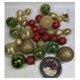 Several Assorted Christmas Balls and Decorations