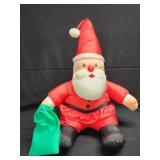 Vintage Christmas Puffalump Nylon Stuffed Santa