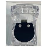 Pierced Earrings in Sterling Silver With CZ