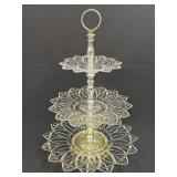Vintage Federal Glass Lou Glazer Three Tier